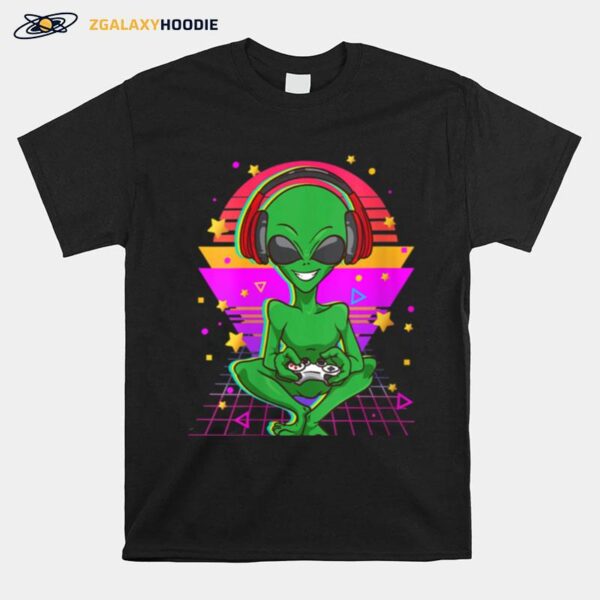 Alien With Video Game Controller Alien Gaming Gamer Alien T-Shirt