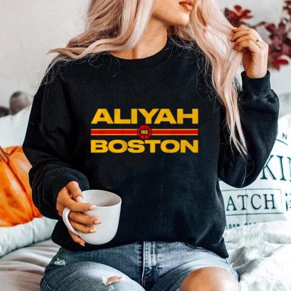 Aliyah Boston Text Stack Sweater