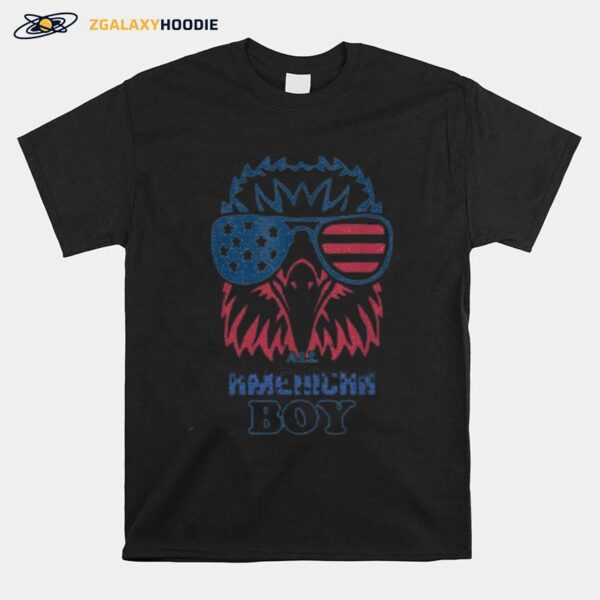 All American Boy Retro Eagle Flag Vintage 4Th July T-Shirt