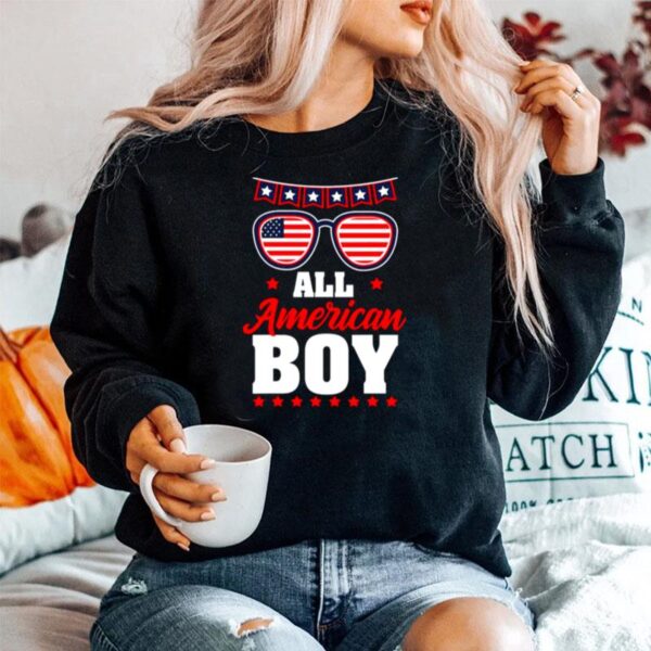 All American Boy Sunglasses 4Th Of July Patriotic Sweater