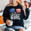 All American Girl Usa Flag Patriotic Sunglasses Sweater