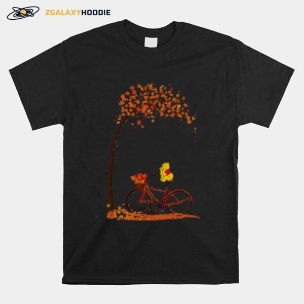 Autumn Pooh Bicycle T-Shirt