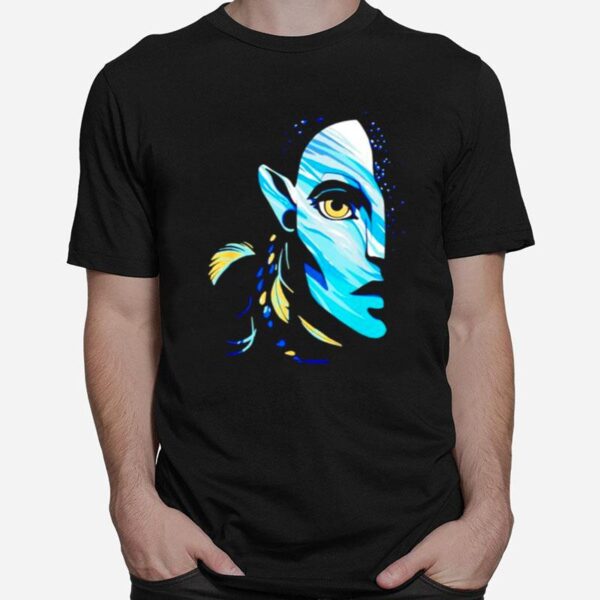 Avatar The Way Of Water Neytiri Navi Ocean Half Face T-Shirt