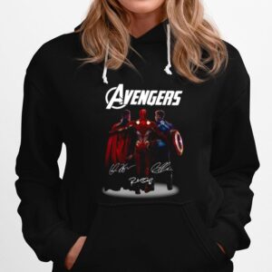 Avengers Thor Iron Man Captain America Signatures Hoodie