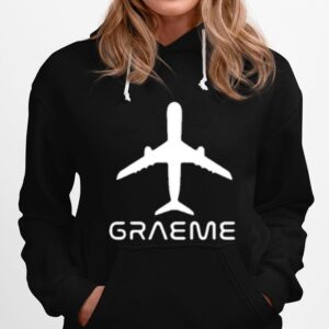 Aviation Airplane Fathers Day Graeme Name World Travel Hoodie