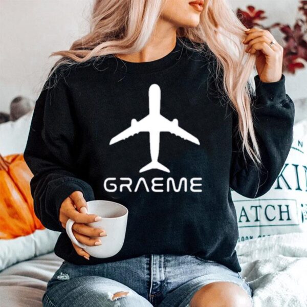 Aviation Airplane Fathers Day Graeme Name World Travel Sweater