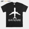 Aviation Airplane Fathers Day Graeme Name World Travel T-Shirt