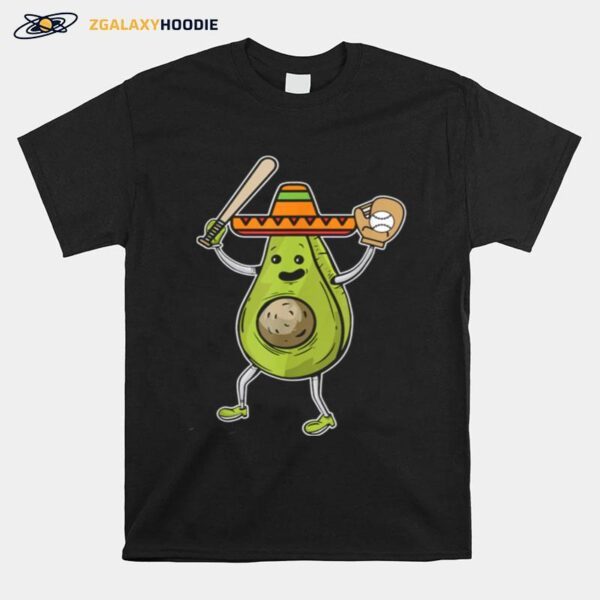 Avocado Baseball Cinco De Mayo Avogato Mexican Fiesta T-Shirt