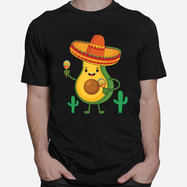 Avocado Cinco De Mayo Kawaii T-Shirt