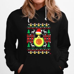 Avocado Hat Santa Ugly Merry Christmas Hoodie