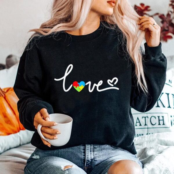 Awareness Autism Heart Love Puzzle Sweater