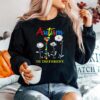 Awareness Sunflower Heart Puzzle Piece Autism Be Different Sweater