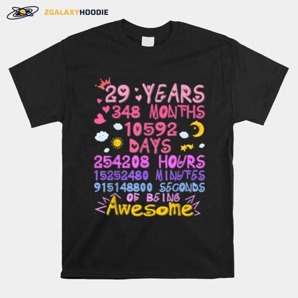 Awesome 29 Years Old 29Th Birthday Dad Mom Family T-Shirt