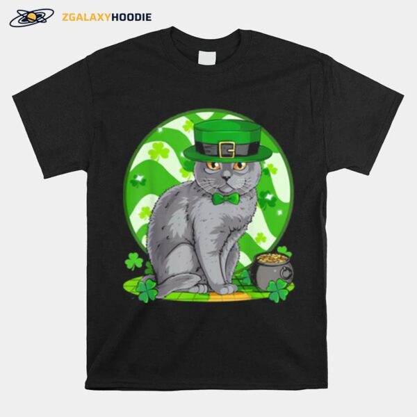 Awesome Chartreux Cat Leprechaun St. Patricks Day T-Shirt