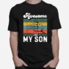 Awesome Like My Son Vintage Hand First Bump Fathers Day T B0B3Dndpk1 T-Shirt