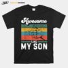 Awesome Like My Son Vintage Hand First Bump Fathers Day T B0B3Dndpk1 T-Shirt