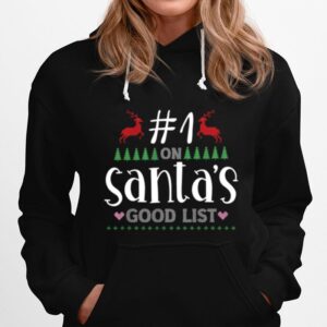 Awesome Number One On Santas Good List Ugly Xmas Family Hoodie