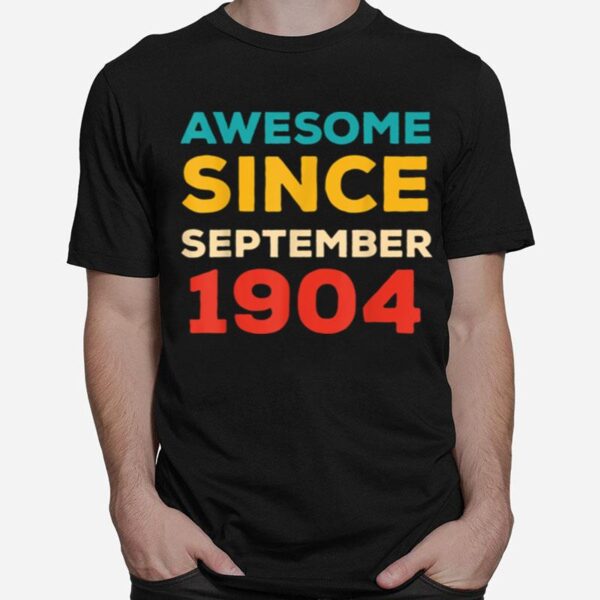 Awesome Since 1904 117Th Birthday Retro T-Shirt