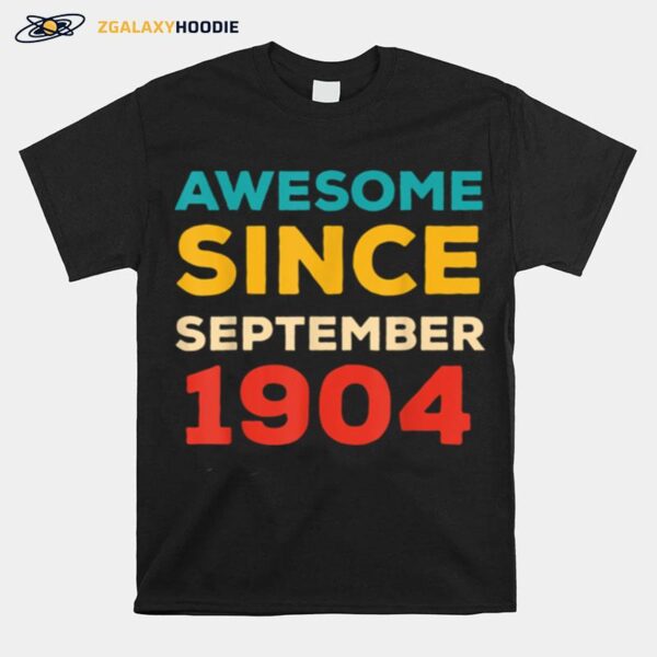 Awesome Since 1904 117Th Birthday Retro T-Shirt