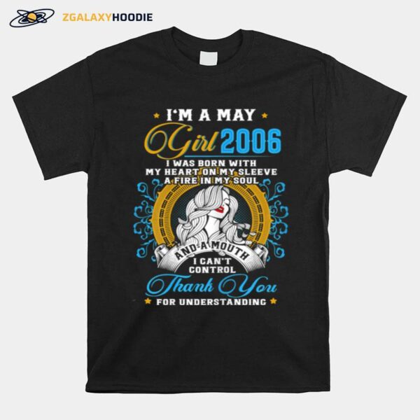 Awesome Since 2006 15Th Birthday Im A May Girl 2006 T-Shirt