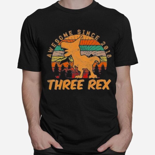 Awesome Since 2018 Three Rex Vintage T-Shirt