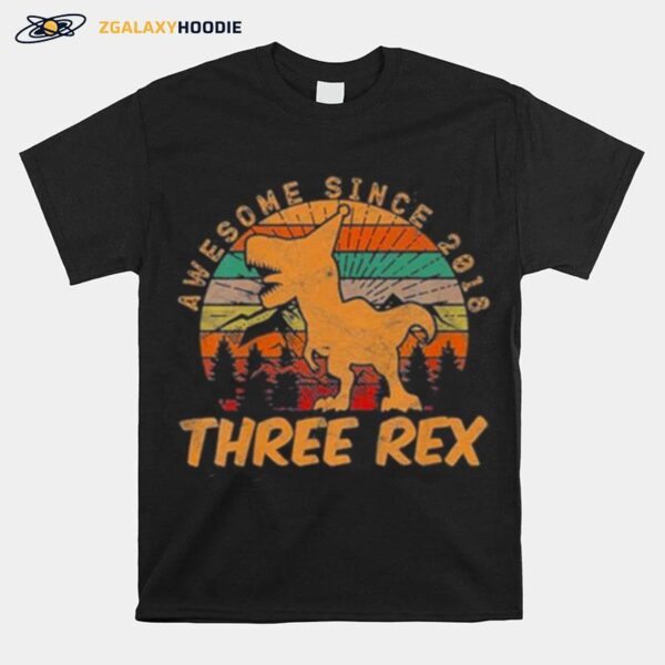 Awesome Since 2018 Three Rex Vintage T-Shirt