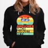 Awesome Since August 1971 Cat 50 Years Old 50Th Birthday Gift Hoodie