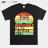 Awesome Since August 1971 Cat 50 Years Old 50Th Birthday Gift T-Shirt