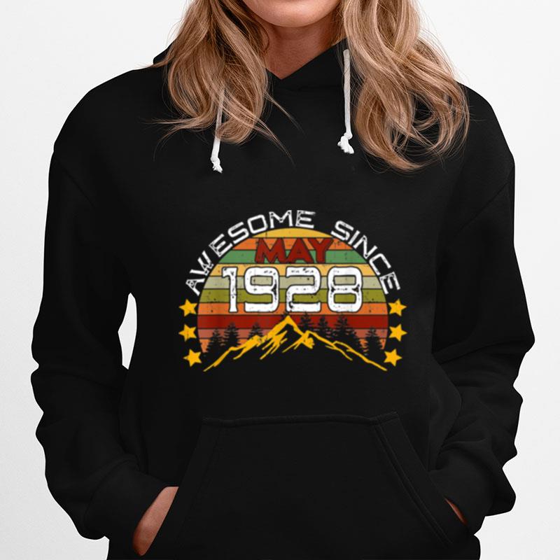 Awesome Since May 1928 93Rd Birthday 93 Years Old Hoodie