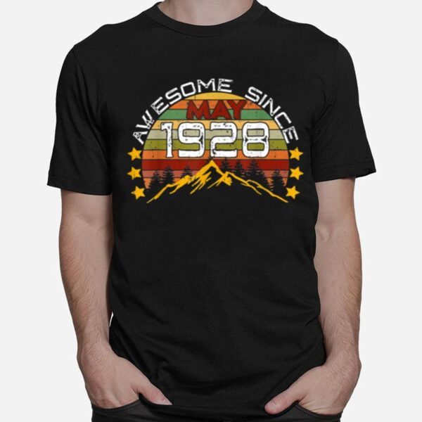 Awesome Since May 1928 93Rd Birthday 93 Years Old T-Shirt