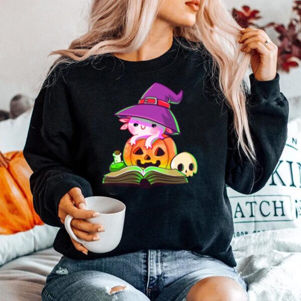 Axolotl Halloween Costume Pumpkin Pastel Goth Sweater