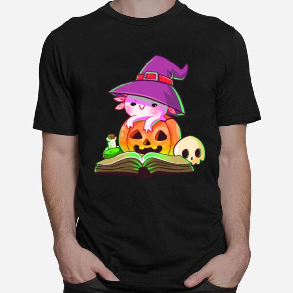 Axolotl Halloween Costume Pumpkin Pastel Goth T-Shirt