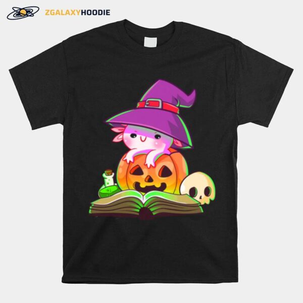 Axolotl Halloween Costume Pumpkin Pastel Goth T-Shirt