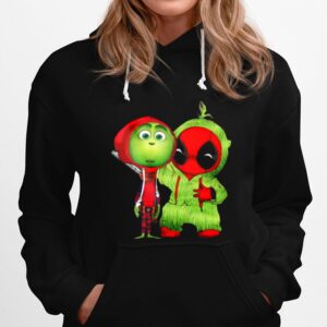 Baby Grinch And Baby Deadpool Hoodie