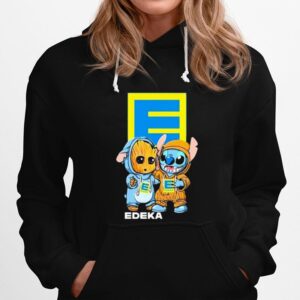 Baby Groot And Baby Stitch Edeka Hoodie