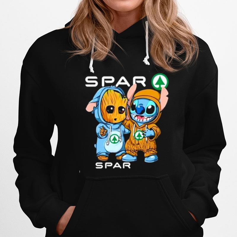 Baby Groot And Baby Stitch Spar Hoodie