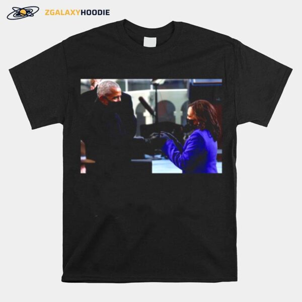 Barack Obama Greeting Vice President Kamala Harris T-Shirt