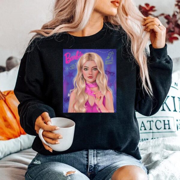 Barbie Style Margot Robbie Digital Sweater