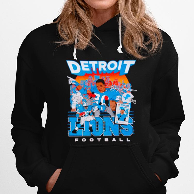 Barry Sanders Detroit Lions Football Signature Hoodie