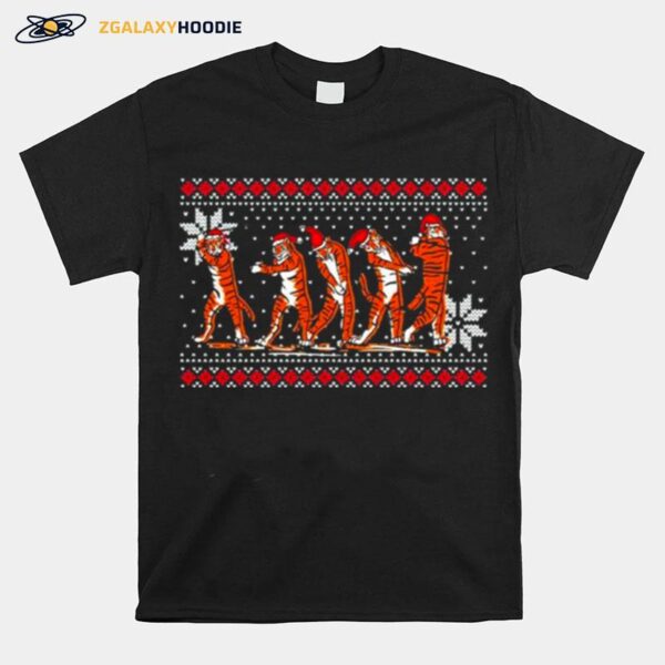 Barstool Golf Tiger Swing Ugly Christmas T-Shirt