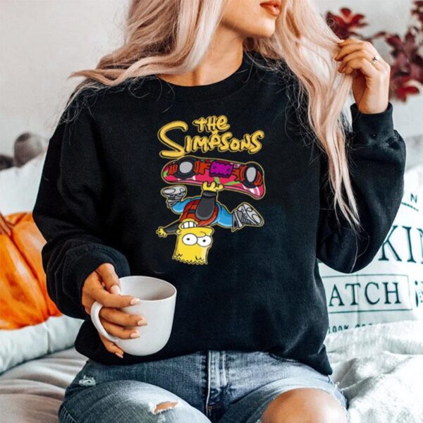 Bart Simpson And The Skateboard The Simpsons Copy Sweater