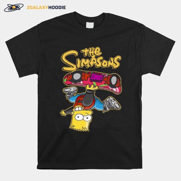 Bart Simpson And The Skateboard The Simpsons Copy T-Shirt