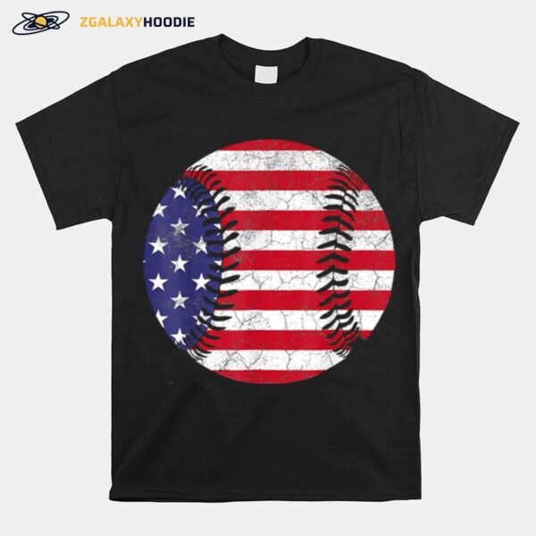 Baseball American Flag 4Th Of July T Tees Kids Boys T B0B45P8Mvd T-Shirt