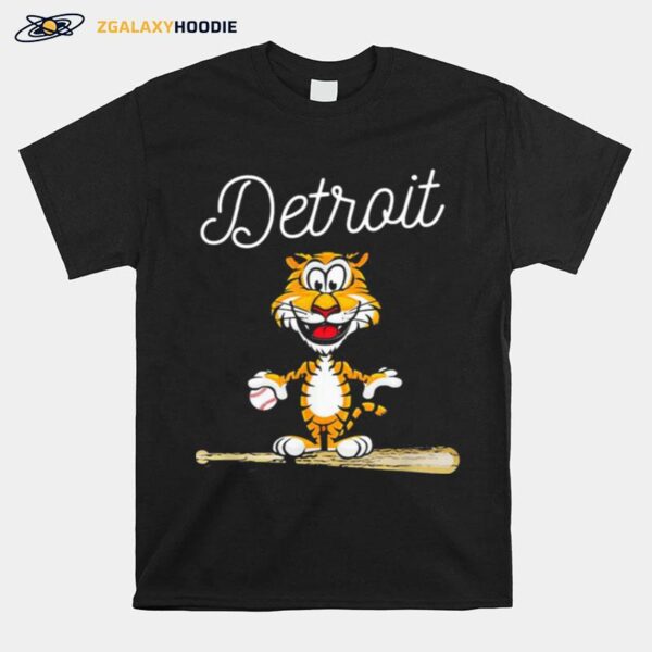 Baseball Distressed 1 Tiger Mascot T-Shirt