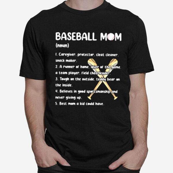 Baseball Mom Caregiver Protector Cleat Cleaner Snack Maker T-Shirt