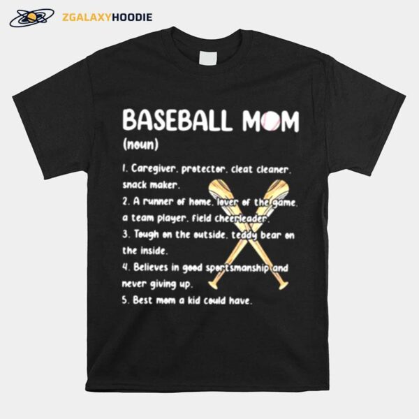 Baseball Mom Caregiver Protector Cleat Cleaner Snack Maker T-Shirt