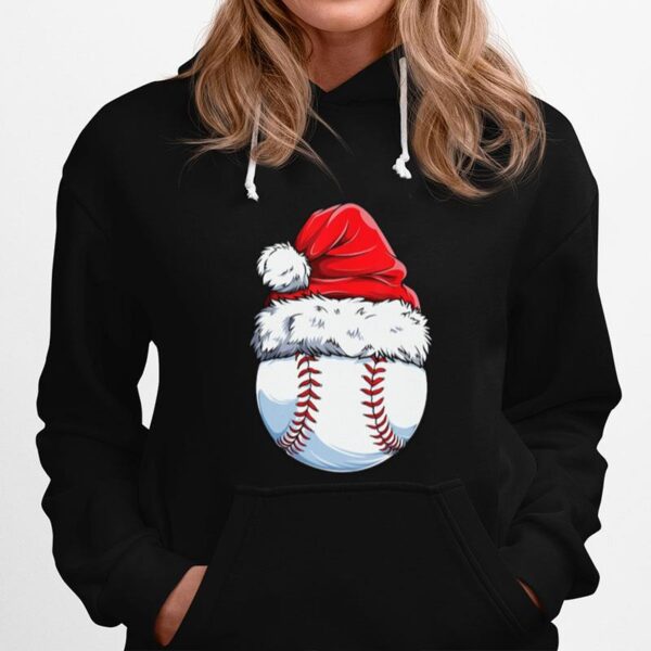 Baseball Santa Hat Christmas Hoodie