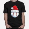 Baseball Santa Hat Christmas T-Shirt