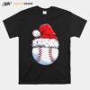 Baseball Santa Hat Christmas T-Shirt