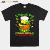 Baseball St Patricks Day Drink Beer And Play Basketball T-Shirt